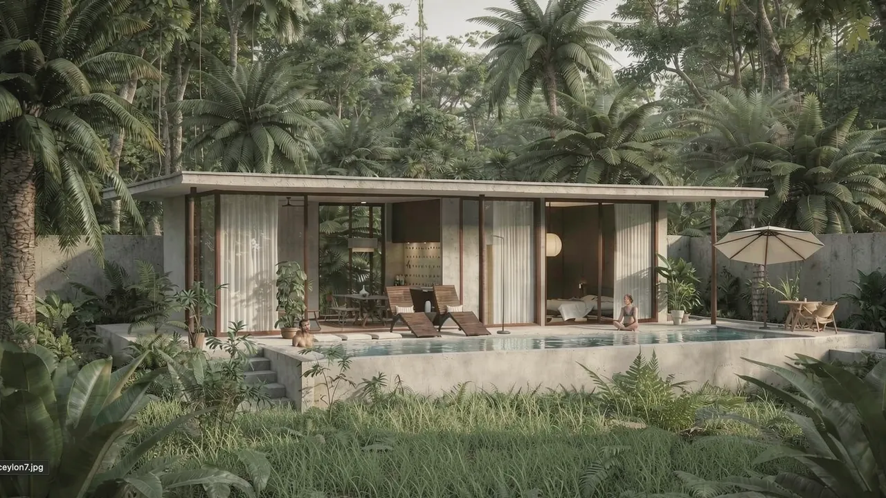 La Villa Alamkāraya 1 chambre nichée dans la jungle avec sa piscine à débordement privée